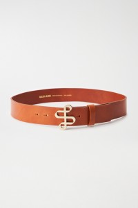 LEATHER BELT WITH METAL BUCKLE