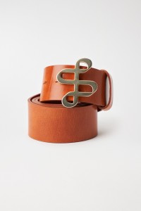 LEATHER BELT WITH METAL BUCKLE