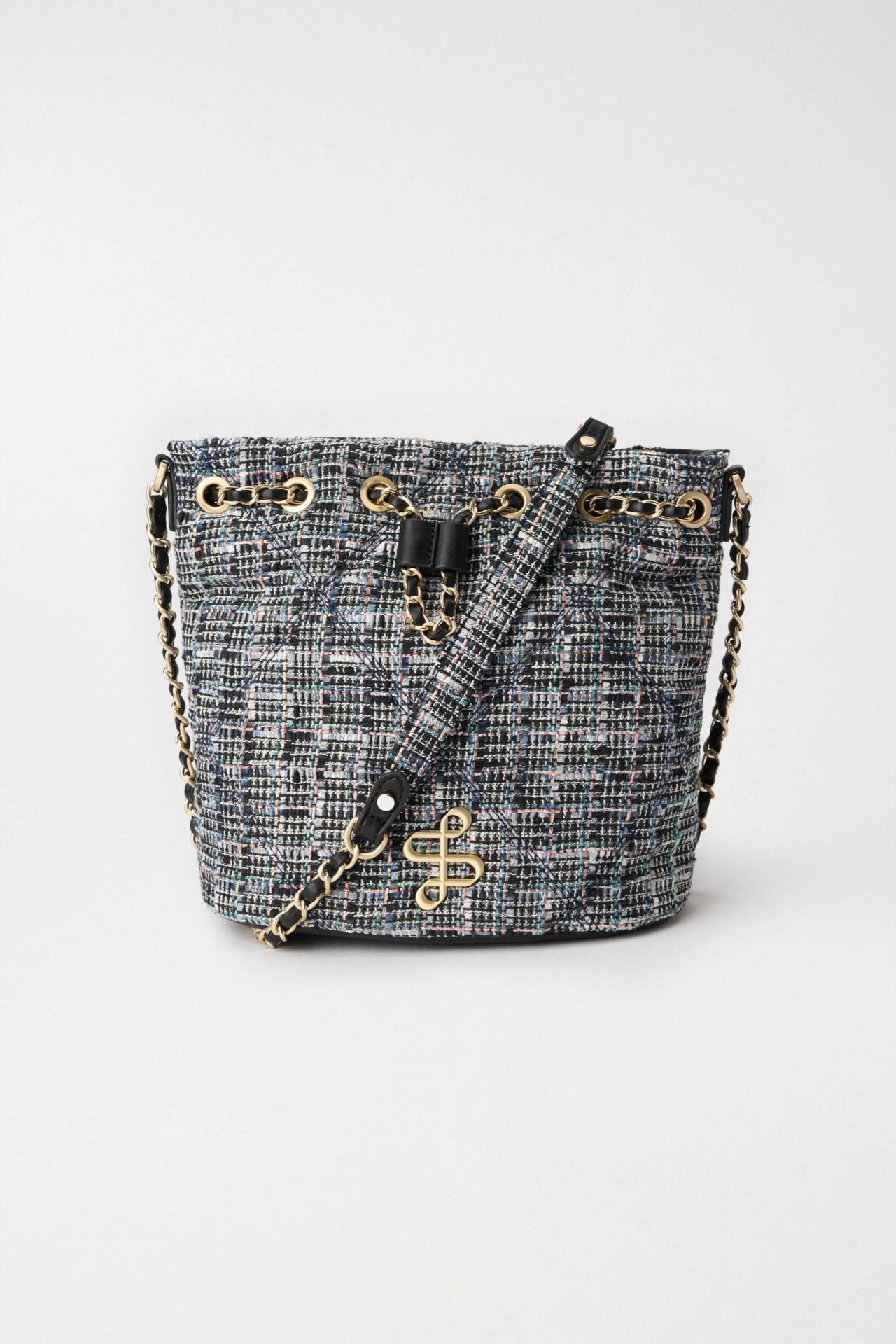 MALA BUCKET EM TWEED