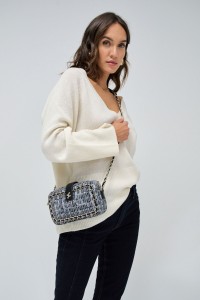 TWEED-SHOULDER-BAG