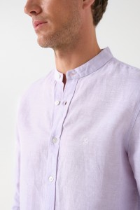 STRIPED LINEN BLEND SHIRT