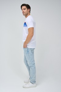 SLIM FIT T-SHIRT WITH GRADIENT PRINT