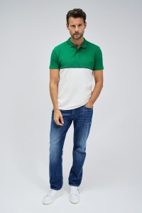 GREEN AND WHITE POLO