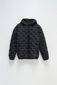 JEANSMANTEL PUFFER MIT TASCHE