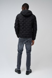 JEANSMANTEL PUFFER MIT TASCHE