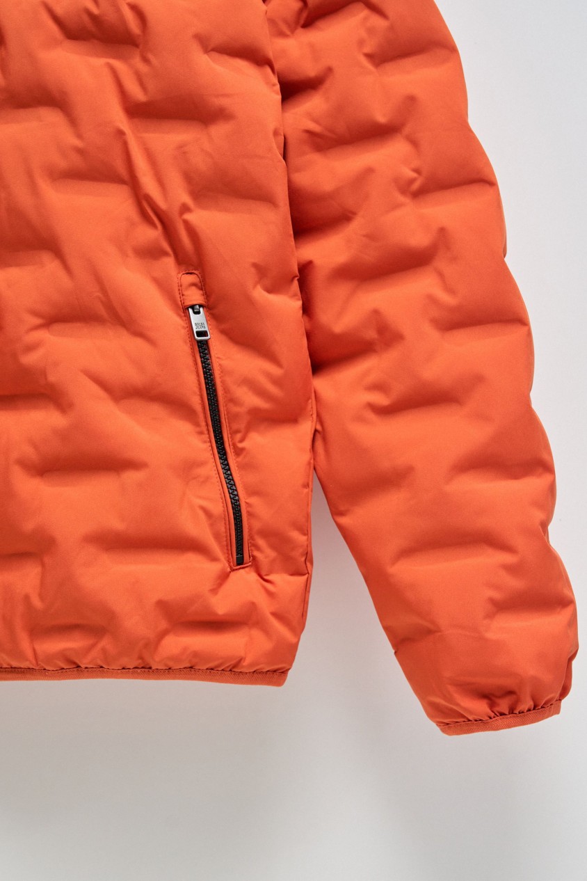 JEANSMANTEL PUFFER MIT TASCHE