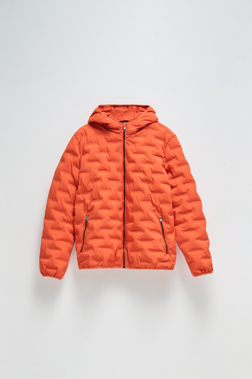 JEANSMANTEL PUFFER MIT TASCHE