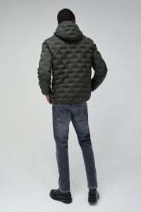 JEANSMANTEL PUFFER MIT TASCHE