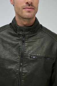 BIKER JACKET LEATHER EFFECT