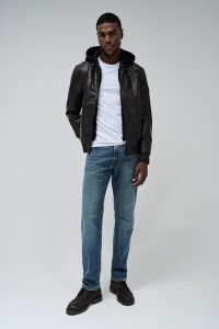 BOMBER JACKET LEATHER EFFECT