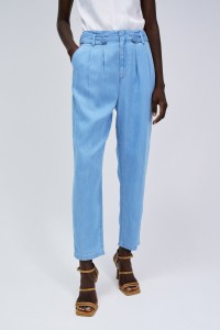 PANTALON LARGE EN LIGHTDENIM