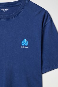 COTTON T-SHIRT WITH PRINT AND BRANDING