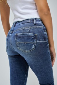 JEANS WONDER PUSH UP AVEC EFFET DCHIR