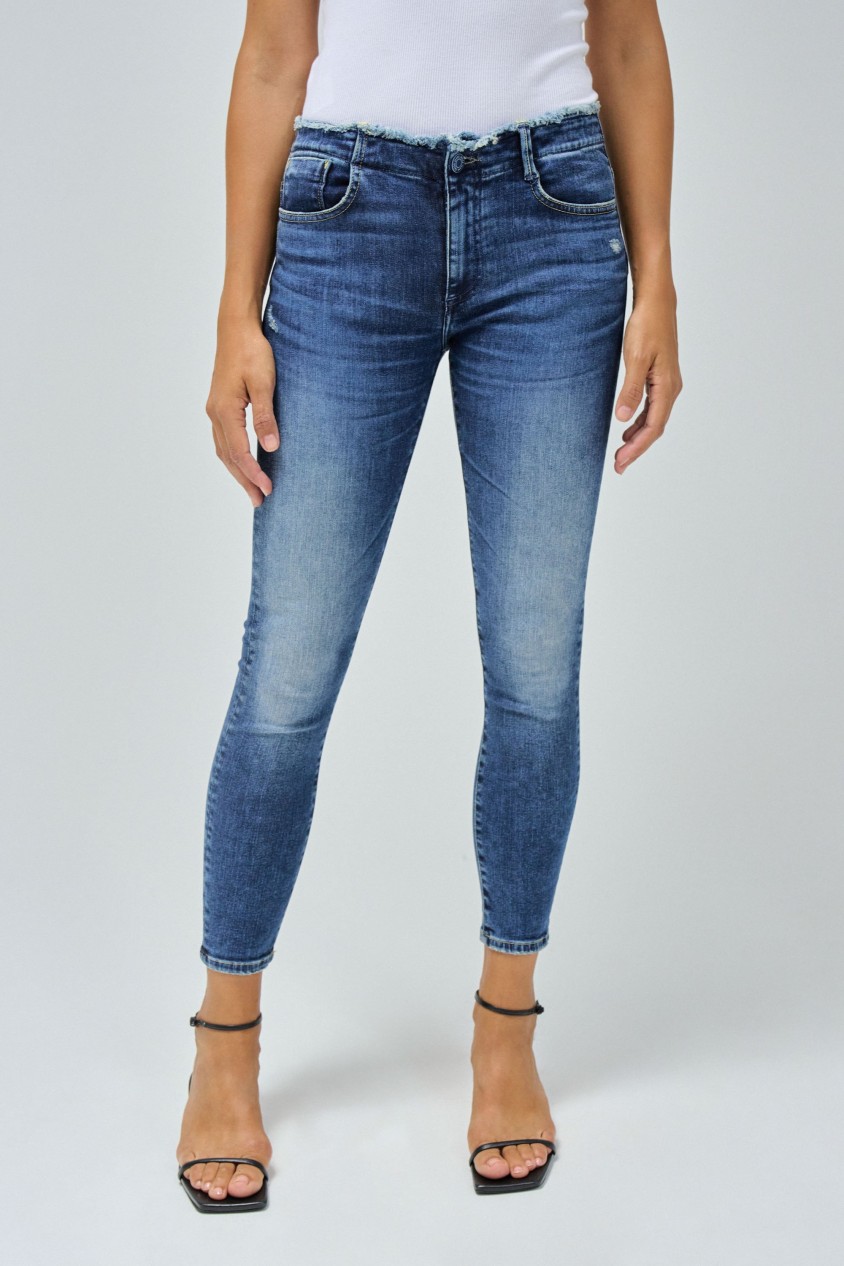 JEANS WONDER PUSH UP AVEC EFFET DCHIR