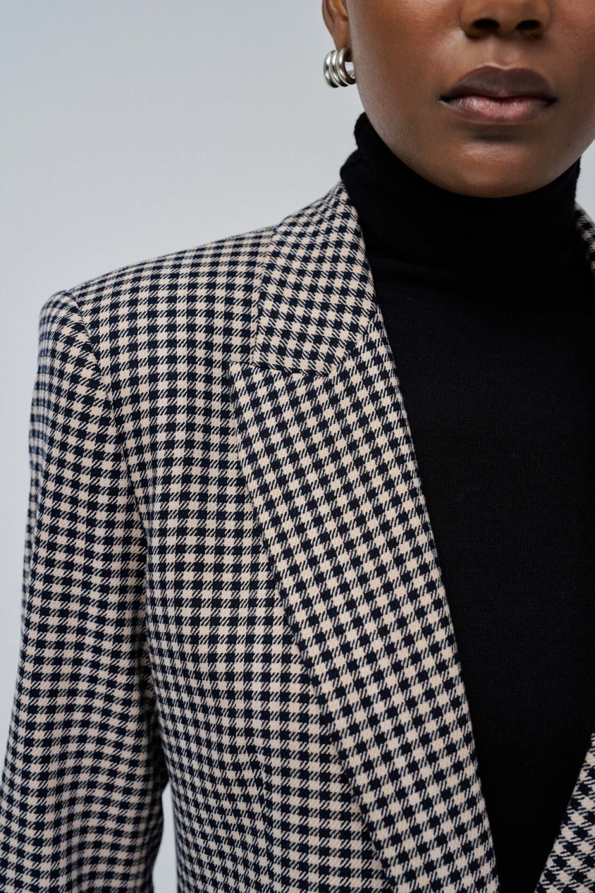 CHECKED BLAZER