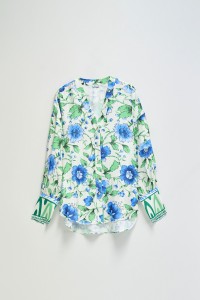 LOOSE PRINTED SHIRTMEDIUM GREEN