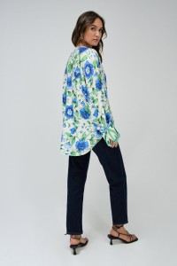 LOOSE PRINTED SHIRTMEDIUM GREEN