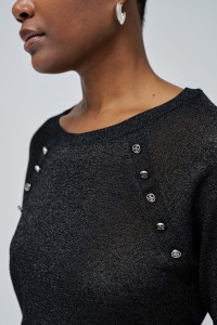 PULL FIN EN MAILLE BRILLANTE