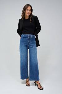 JEANS TRUE CROPPED WIDE MIT GRTEL