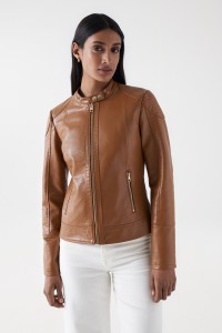 LEATHER EFFECT COAT