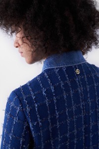 TWEED-JACKE MIT VERZIERUNGEN AUS DENIM