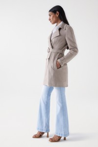 CASACO TRENCH EM SUEDE