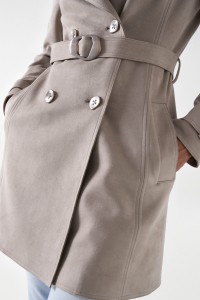 CASACO TRENCH EM SUEDE