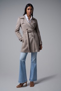 CASACO TRENCH EM SUEDE