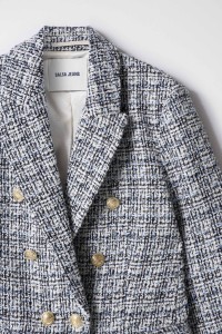 TWEED BLAZER WITH GOLD BUTTONS