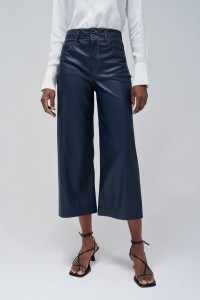 PANTALON TRUE WIDE LEG EFFET CUIR