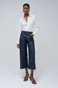 PANTALON TRUE WIDE LEG EFFET CUIR