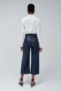 HOSE TRUE WIDE LEG LEDER EFFEKT