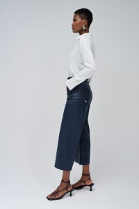 PANTALON TRUE WIDE LEG EFFET CUIR