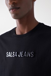 T-SHIRT WITH EMBOSSED BRANDING