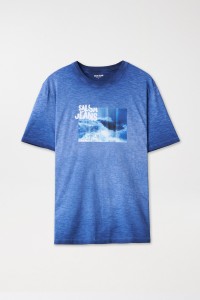 COTTON T-SHIRT WITH PRINT AND SALSA LOGO