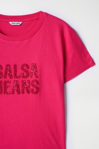 T-SHIRT WITH SALSA LOGO IN BEADS