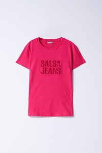 T-SHIRT AVEC LOGO SALSA ET PERLES