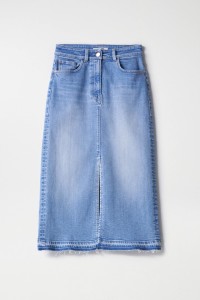 TRUE DENIM MIDI SKIRT