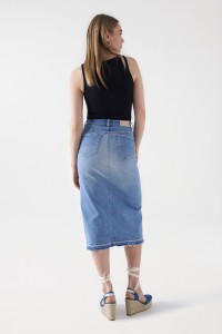 TRUE DENIM MIDI SKIRT