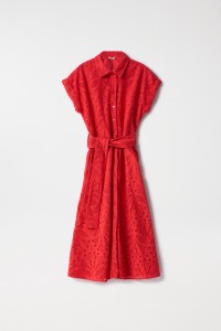 ROBE MIDI AVEC BRODERIE ANGLAISE