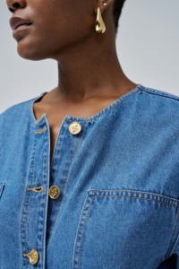 DENIM JUMPSUIT WITH BUTTONS