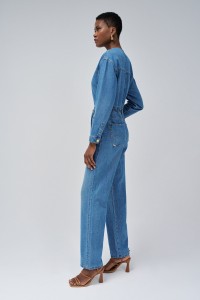 DENIM JUMPSUIT WITH BUTTONS