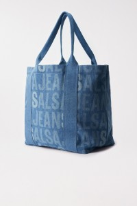 SAC FOURRE-TOUT EN DENIM AVEC MOTIF AU LASER