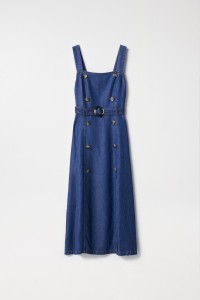 VESTIDO LIGHTDENIM MIDI COM BOTES