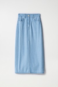 LIGHTDENIM MIDI SKIRT