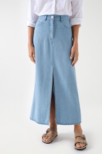 JUPE MIDI LIGHTDENIM