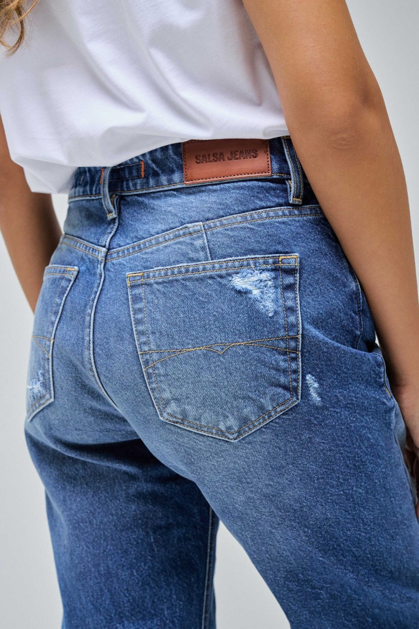 JEANS DROIT TRUE AVEC DCHIRURES