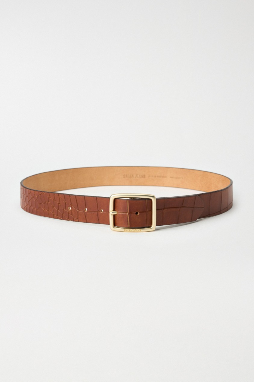 TEXTURED LEATHER BELT