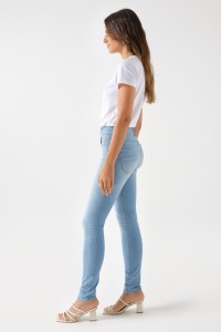 SECRET PUSH IN-JEANS, SKINNY-PASSFORM, MIT VERZIERUNGEN