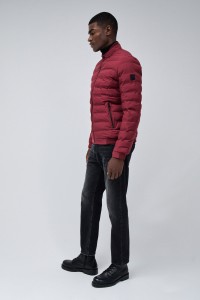 JEANSMANTEL PUFFER MIT TASCHE